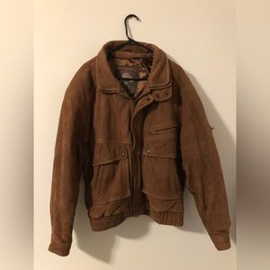 Adventure Bound Genuine Leather Suede Jacket Brown Extra Large Men’s Tan
